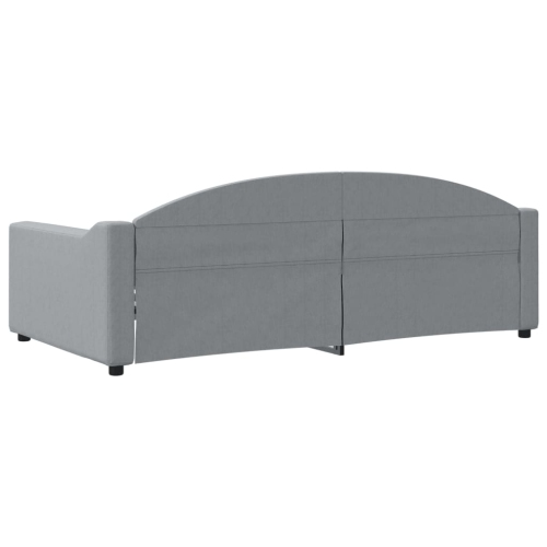 vidaXL Day Bed without Mattress Light Grey 100x190 cm Fabric