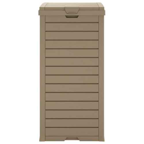 vidaXL Outdoor Garbage Bin Light Brown 41x41x86 cm Polypropylene