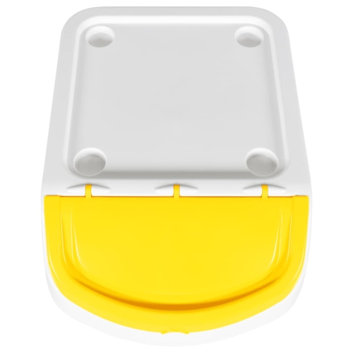 vidaXL Stackable Waste Bins with Lids 3 pcs White PP 78 L