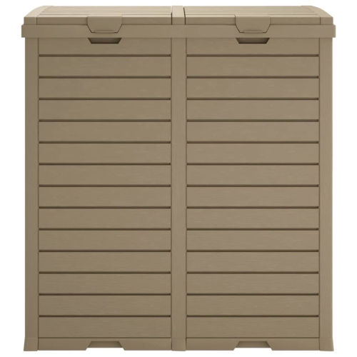 vidaXL Outdoor Garbage Bin Light Brown 78x41x86 cm Polypropylene