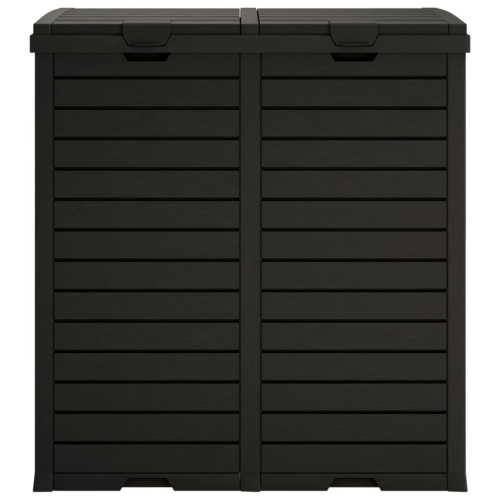 vidaXL Outdoor Garbage Bin Black 78x41x86 cm Polypropylene