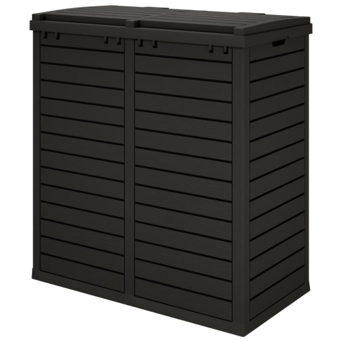 vidaXL Outdoor Garbage Bin Black 78x41x86 cm Polypropylene