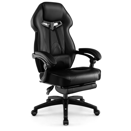 Costway Gaming Chair Adjustable E-Sports Racing Style Chair with Padded Headrest, Lumbar Support