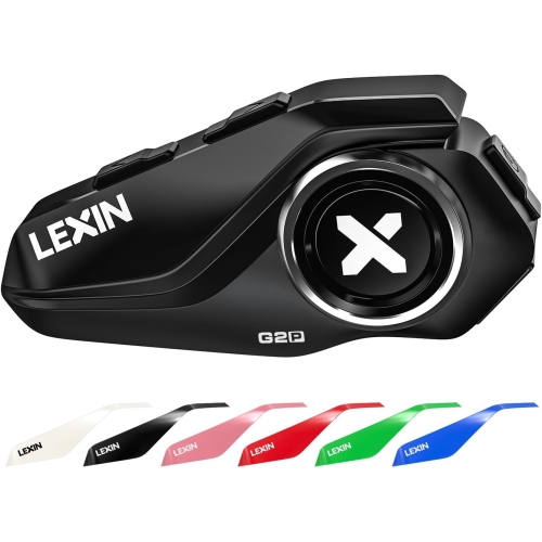 Open Box - LEXIN G2P Motorcycle Bluetooth Headset with 6 DIY Shells