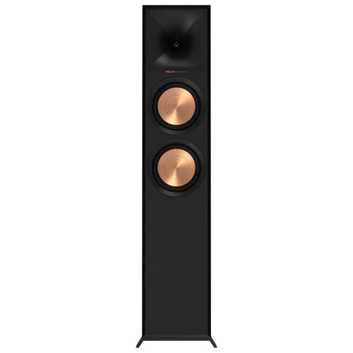 Remis à neuf - haut-parleur colonne double à 2 voies de R605FA 400 W de Klipsch - unité - Noir