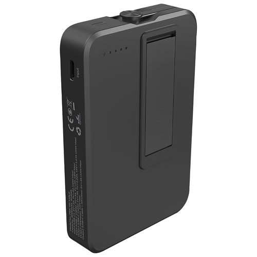 Kopplen 8000 mAh 20W USB-C Power Bank with Wireless Qi Charger & Built-In USB-C Cable - Black