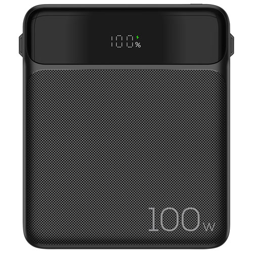Kopplen 20000 mAh 100W PD Power Bank with Built-In Cables - Black