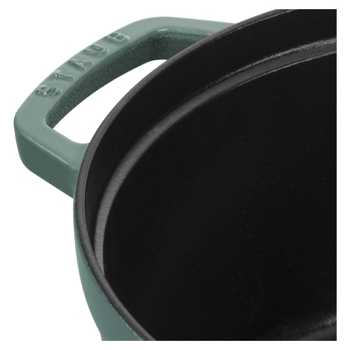 STAUB La Cocotte 6.75 L Cast Iron Round Cocotte, Eucalyptus