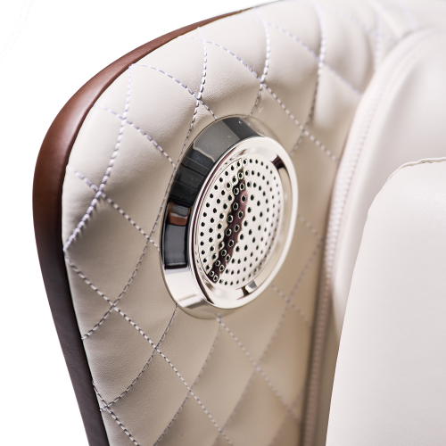 Bodyfriend Eliza Compact Reclining Massage Chair Delivering Powerful Neck and Shoulder Massage with Hip Air Massage-Cream/Leather - FREE SHIPPING