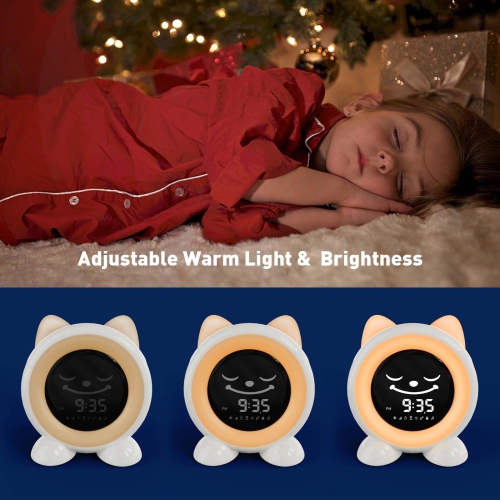 Time to Wake Kids Alarm Clock,Toddler Sleep Training Clock with Night Light & Nap Timer,Gift for 2-10 Years Old Children Boys Girls