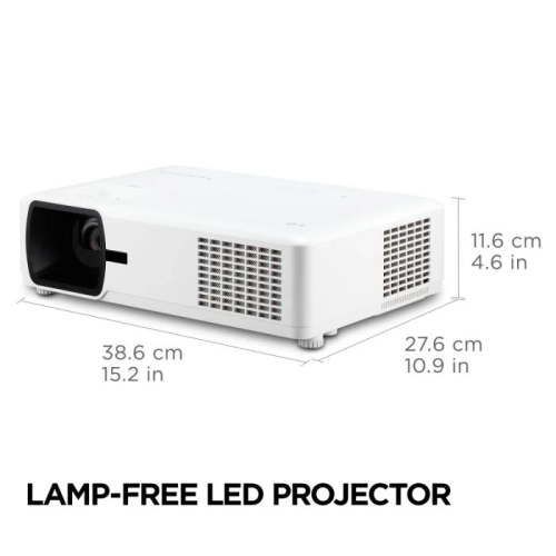 ViewSonic – projecteur lumens ANSI WXGA DEL 4000 avec correction de la distorsion trapézoïdale, 4 ajustement des coins, blanc