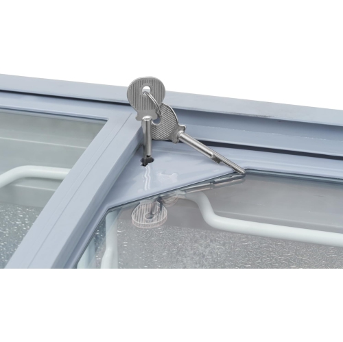 New Air commercial 61 po 14 pi3 avec Congélateur de crème glacée en verre incurvé - Blanc-gris