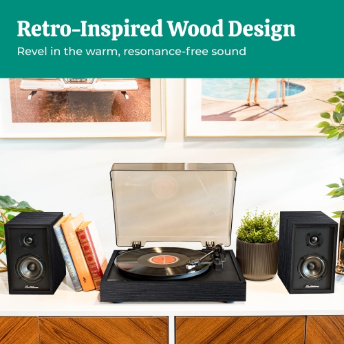 Electrohome Berkeley 2.0 Stereo Powered Bookshelf Speakers with Built-in Amplifier, 3" Drivers, Bluetooth 5, RCA/Aux