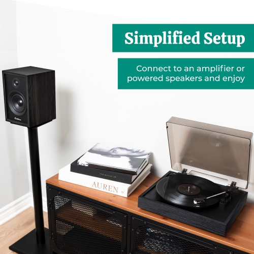 Tourne-disque en vinyle Montrose d'Electrohome, tourne-disque à entraînement par courroie, tête de lecture Audio-Technica, préamplificateur intégré,