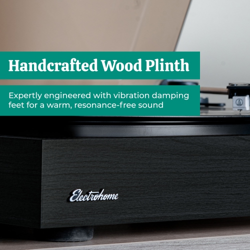 Tourne-disque en vinyle Montrose d'Electrohome, tourne-disque à entraînement par courroie, tête de lecture Audio-Technica, préamplificateur intégré,