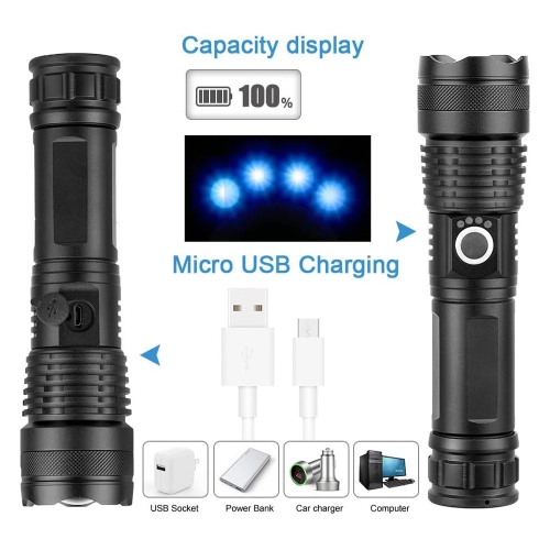 axGear LED Flashlight Super Bright Rechargeable 10000 Lumen Waterproof Outdoor