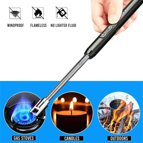axGear USB Rechargeable Lighter Electric Windproof Candle Lighter BBQ Arc Long Neck