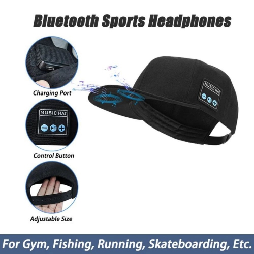 axGear Wireless Bluetooth Music Hat Headset Headphone Speaker Mic For Outdoor Sport