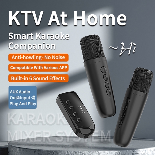 axGear Wireless Karaoke Companion Machine Bluetooth Mic KTV DSP Mixer Amplifier