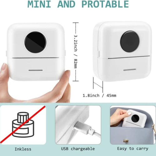 axGear Wireless Bluetooth Portable Pocket Mini Thermal Photo Printer Inkless Printing