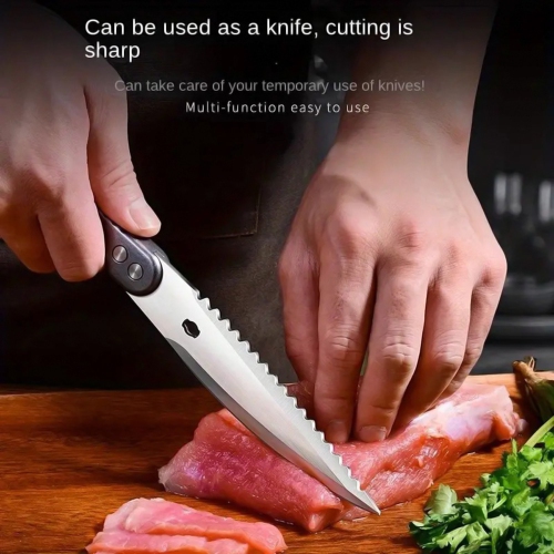 Ciseaux de cuisine robustes ciseaux de cuisine à coupe multifonction en acier inoxydable ultra-nette d'axGear