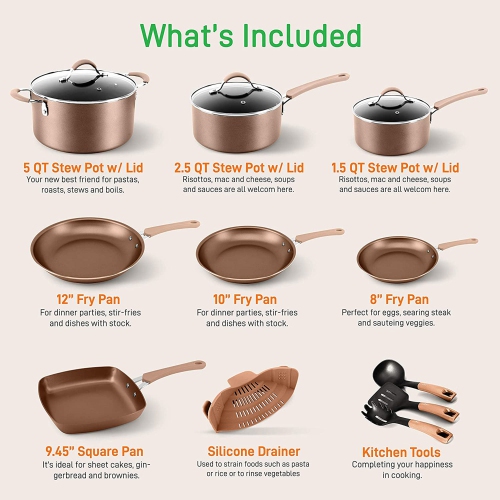 Kitchenware Pots & Pans - High qualified Basic Kitchen Cookware Set, Non-Stick