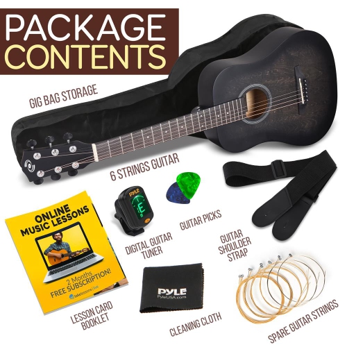 34'' Beginners 6-String Acoustic Guitar - 1/2 Junior Size Guitar with Accessory Kit