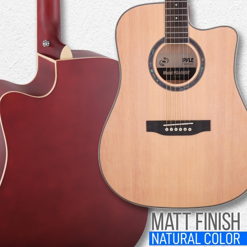 Beginners 6-String Acoustic Guitar - 41" Cutaway Body with Accessory Kit