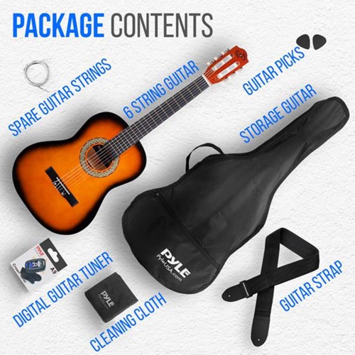 36'' -Inch 6-String Classic Guitar - 3/4 Size Scale Guitar with Digital Tuner & Accessory Kit,