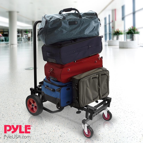 Adjustable Professional Equipment Cart - Compact 8-in-1 Folding Multi-Cart, Hand Truck/Dolly/Platform Cart, Extends Up to 25.24'' to 40.24''