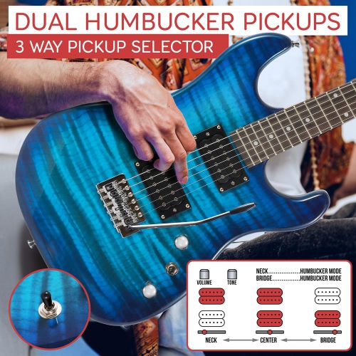 6-String Electric Guitar Kit- Includes Amplifier with Accessory Kit