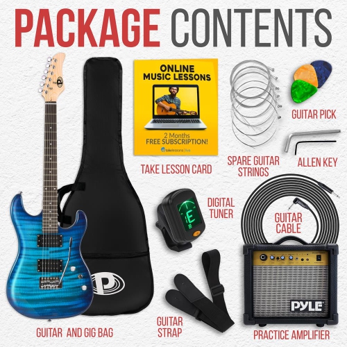 6-String Electric Guitar Kit- Includes Amplifier with Accessory Kit