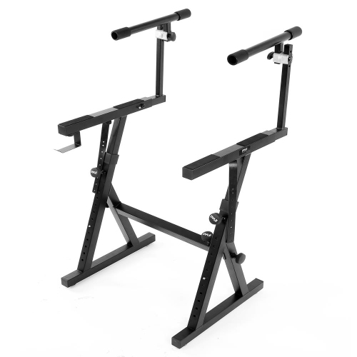 Heavy-Duty Music Stand with 2nd Tier - Z Style and Portable Stand with 2nd Tier with Height & With Adjustment