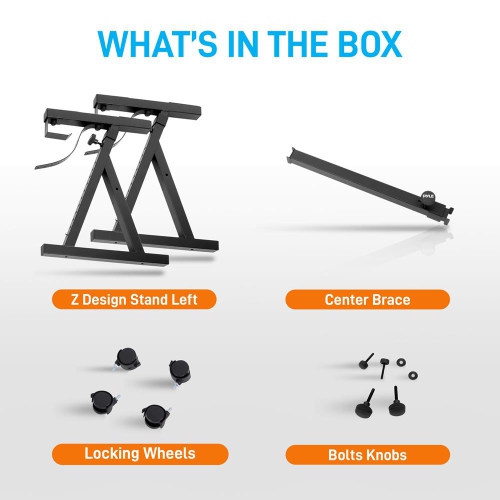 Support robuste pour clavier avec roulettes - Support pour piano numérique/électronique avec roues à hauteur réglable et verrouillables