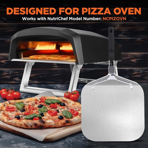 Pizza Peel for Oven and Grill - Durable and Safe Aluminum Base with Stainless Steel Handle