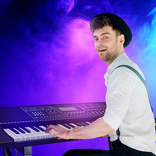 Support robuste pour clavier avec roulettes - Support à hauteur réglable pour piano numérique/électronique avec roues verrouillables