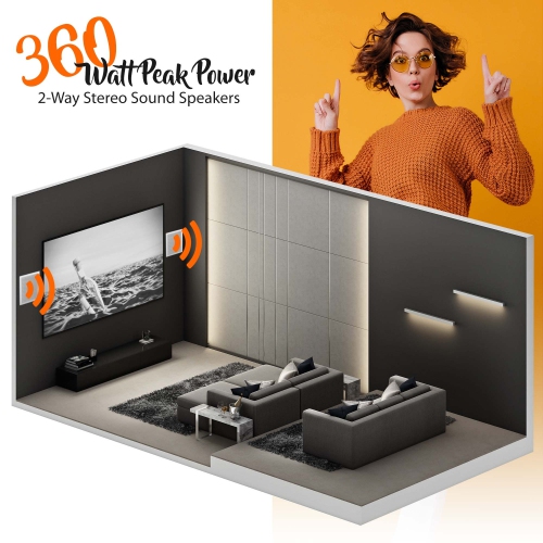 Système de haut-parleurs encastrables au mur/au plafond, 6,5 po, 2 voies, encastré, blanc