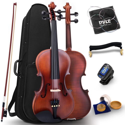 Plywood Violin Stringed Instrument - Student Grade Violin with Accessory Kit Included