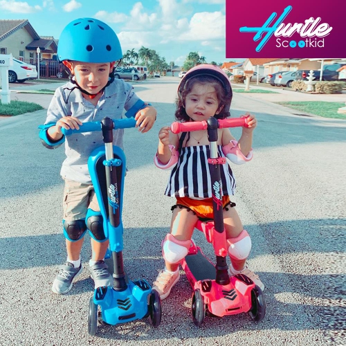 Trottinette à 3 roues pour enfants ScootKid - trottinette jouet pour enfants et tout-petits avec lumières à DEL intégrées, siège confortable