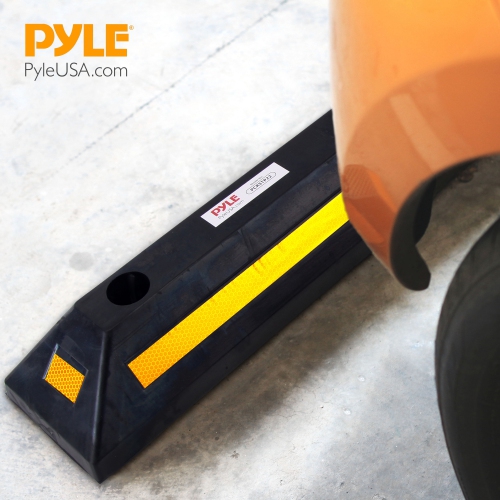 Vehicle Wheel Stop - Car & Truck Parking Curb Tire Stop, Heavy Duty Rubber Parking Tire Block