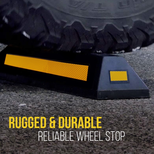 Butoirs de roue de véhicule – arrêts de pneus pour stationnement de voiture et de camion, blocs de pneus de stationnement en caoutchouc robustes