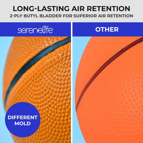 4 Pcs. Rubber Basketball - Made for Indoor and Outdoor Basketball Games with Deep Channel Construction