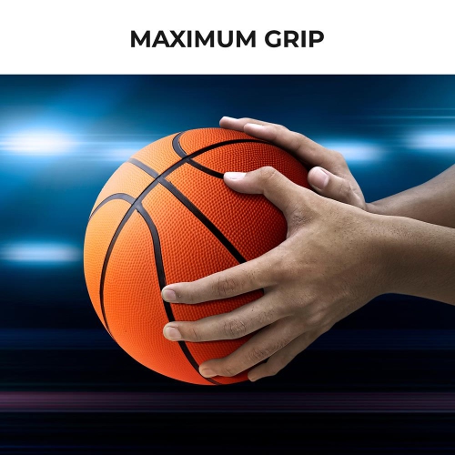 4 Pcs. Rubber Basketball - Made for Indoor and Outdoor Basketball Games with Deep Channel Construction