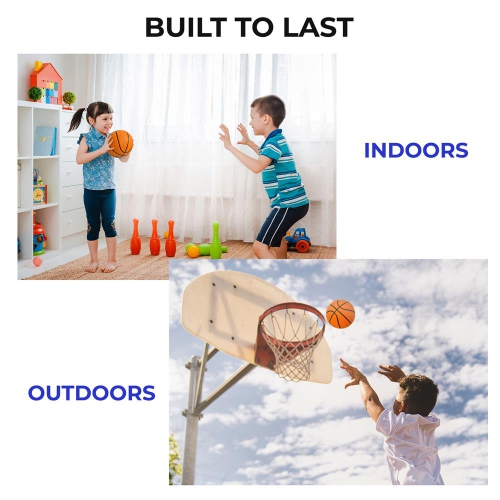 4 Pcs. Rubber Basketball - Made for Indoor and Outdoor Basketball Games with Deep Channel Construction