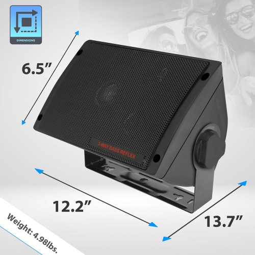 300 Watts 3-Way Mini Box Speaker System 11