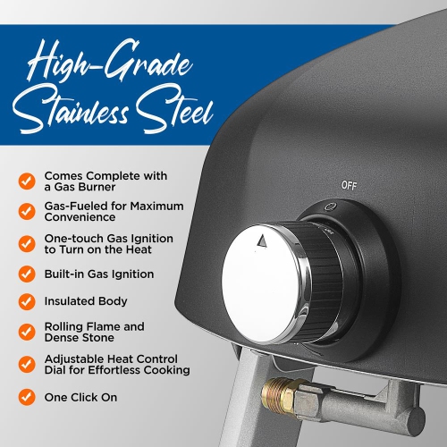 Four à pizza d'extérieur portatif – four à gaz, four à pizza d'extérieur au foyer et pierre