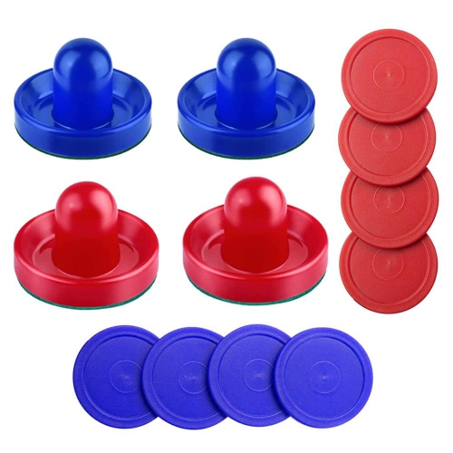 Ensemble de poussoirs et rondelle de hockey pneumatique - Accessoires adaptés pour tables de jeu avec patins de protection