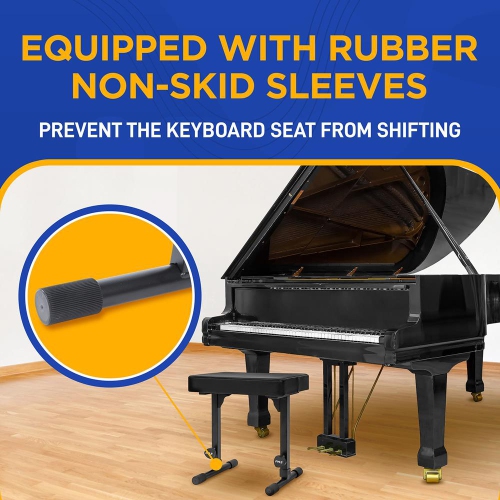 Adjustable Piano Bench, Keyboard Seat Portable Stool for Electronic Digital Keyboard Pianos