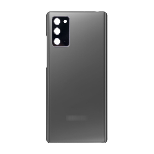Couvercle arrière en verre de rechange avec objectif pour appareil photo compatible avec le Galaxy Note 20 5G de Samsung (Aftermarket +) (Gris)