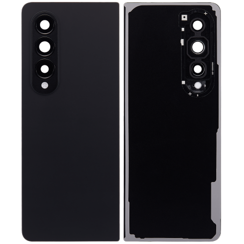 Replacement Back Cover Glass With Camera Lens Compatible For Samsung Galaxy Z Fold 4 (Phantom Black)